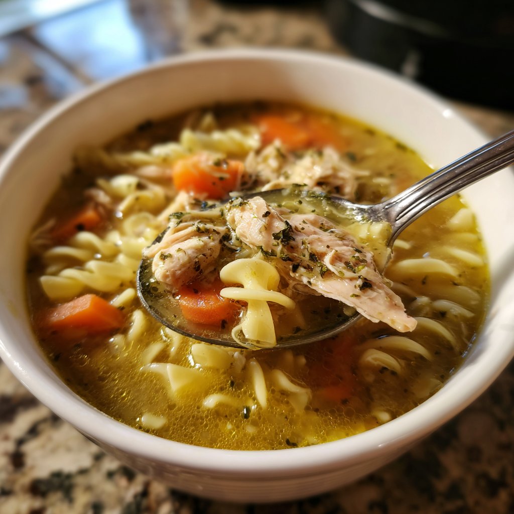 Set-It-and-Forget-It Slow Cooker Chicken Ramen-Inspired Soup