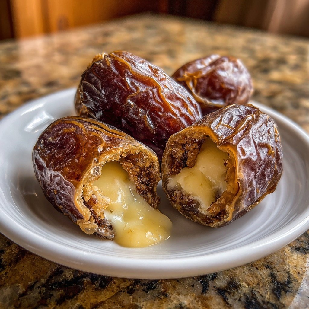 Valentines Snacks Cheese Stuffed Dates