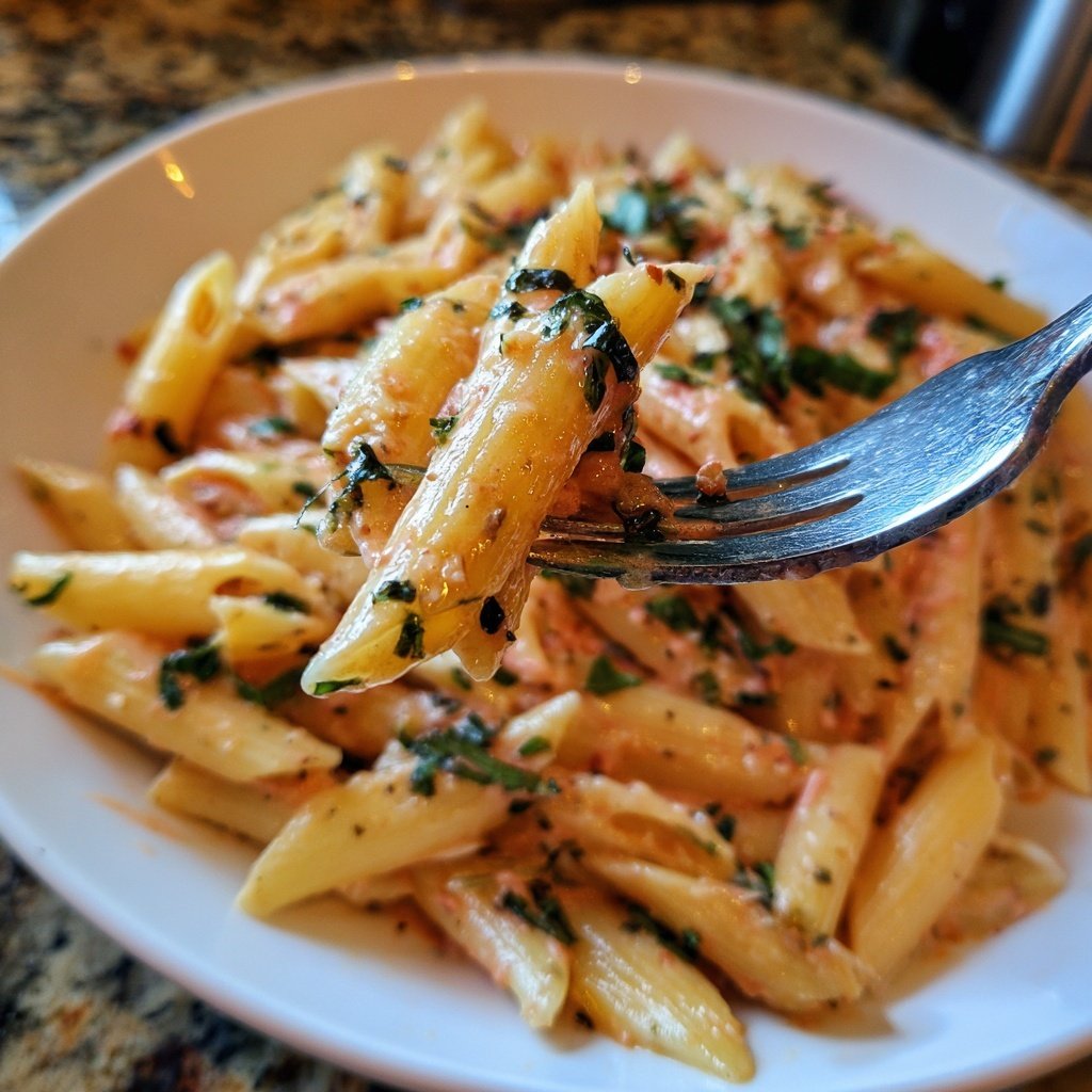 Pink Vodka Penne for Date Night