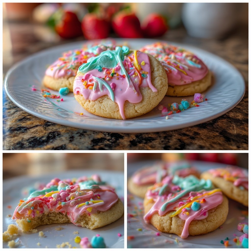 Spring Strawberry Sugar Cookies