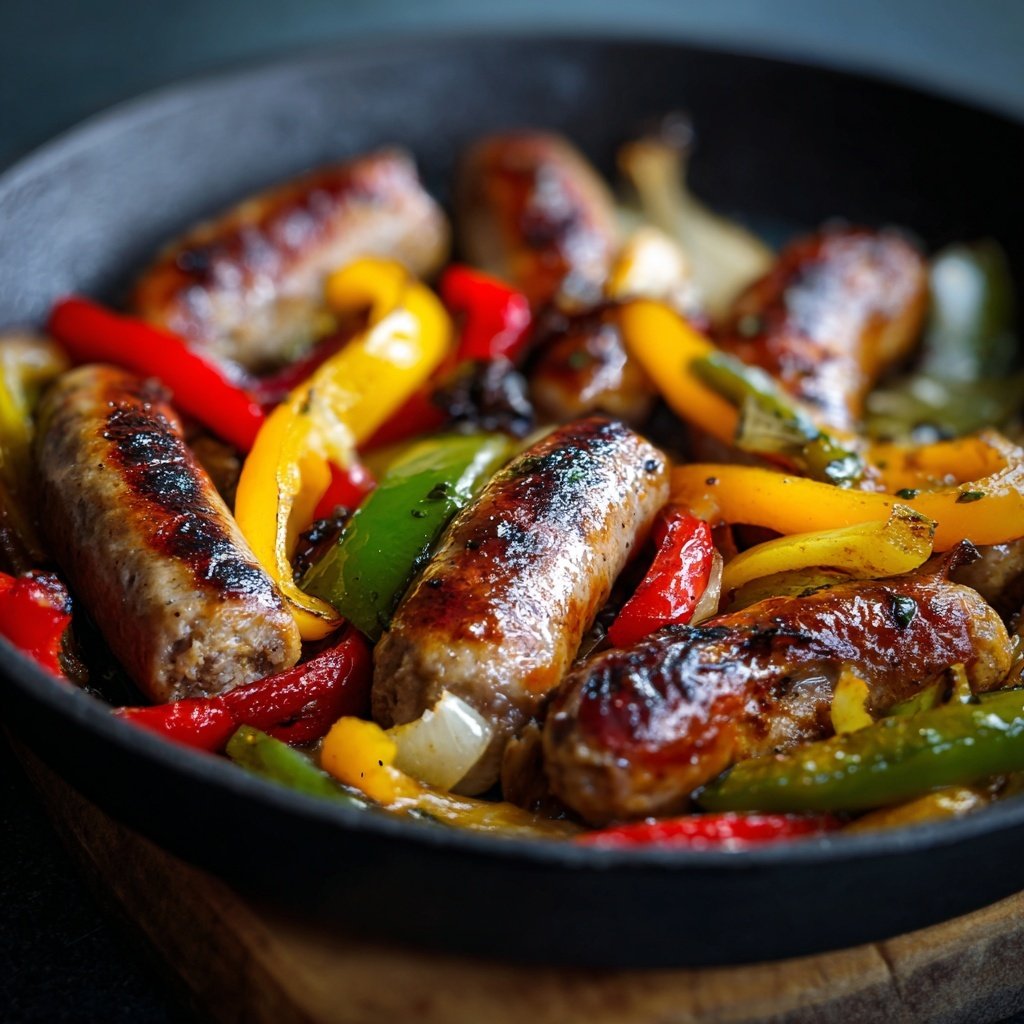 One Pan Sausage Peppers And Onions
