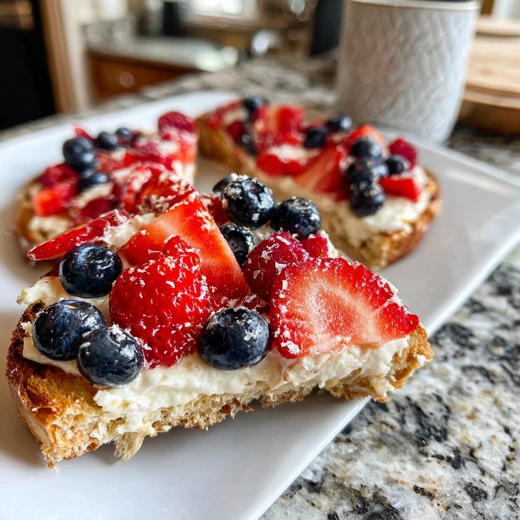 Valentines Breakfast Berry Ricotta Toast
