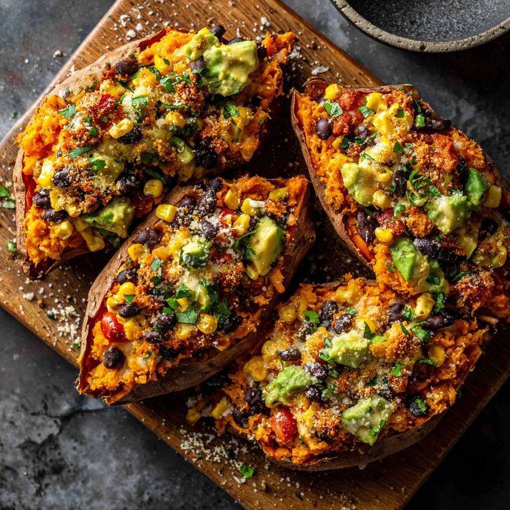 Valentine Dinner Stuffed Sweet Potatoes