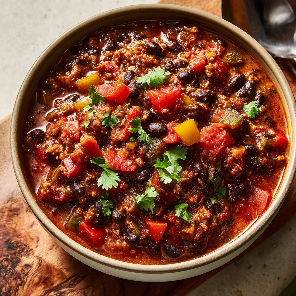 Healthy Crockpot Black Bean Chili