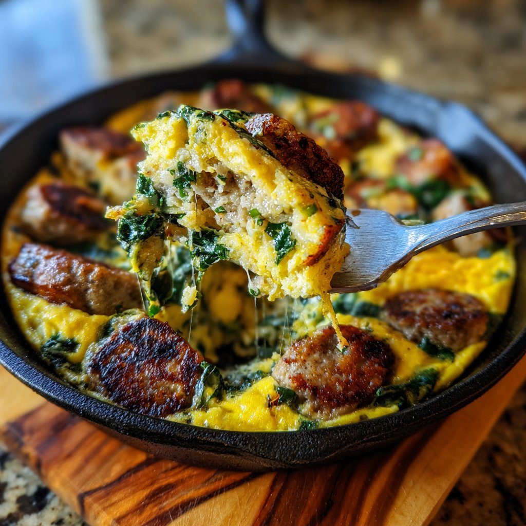 Keto Breakfast Sausage And Egg Skillet