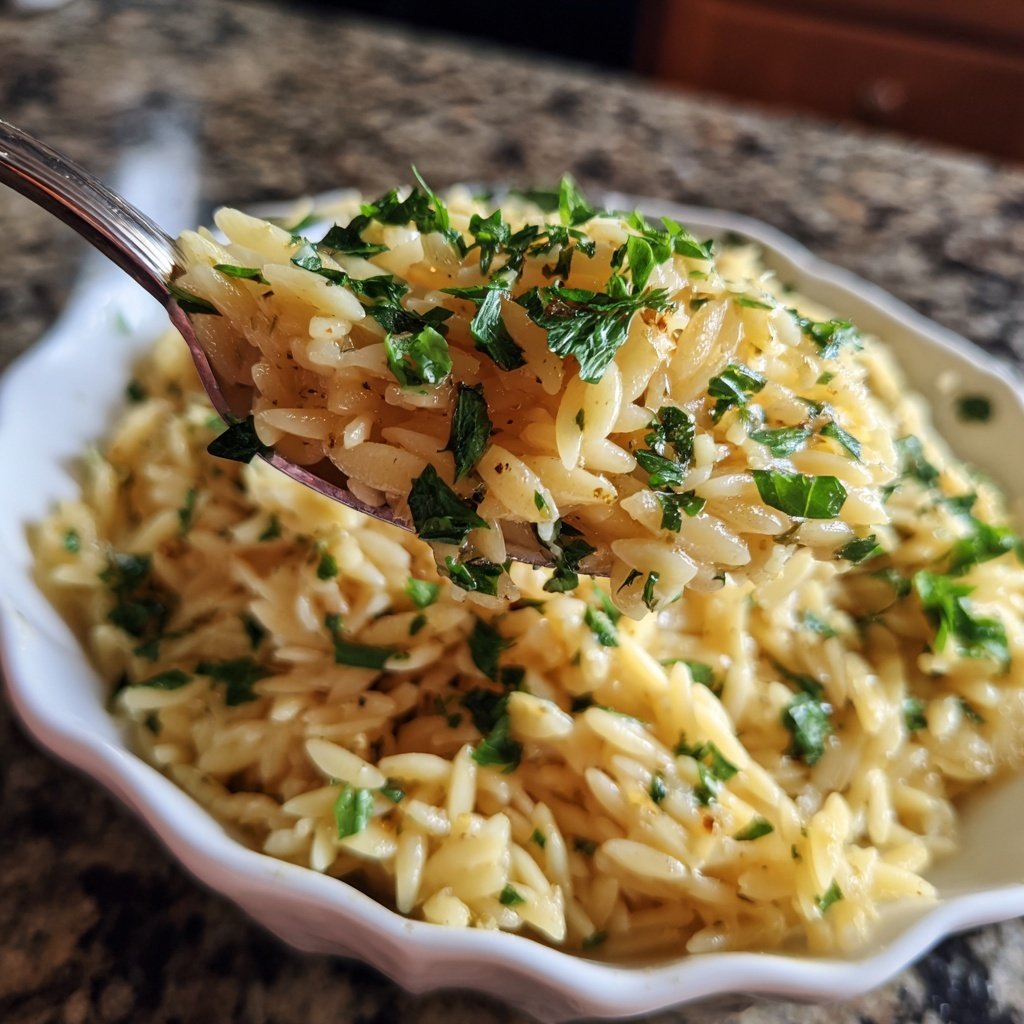 Romantic Garlic Butter Orzo