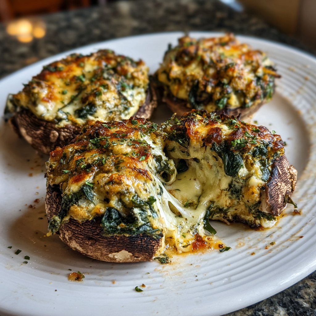Romantic Stuffed Portobello Mushrooms