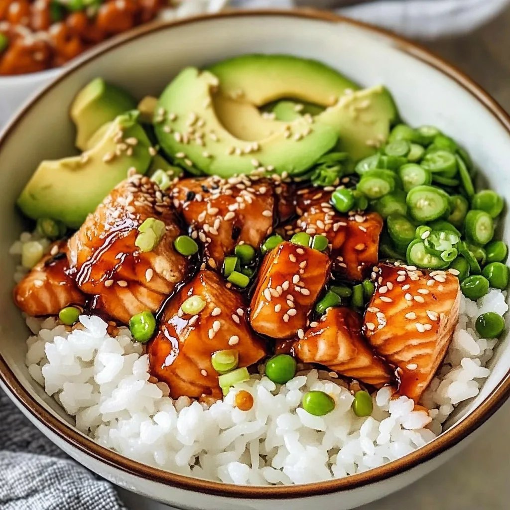 Honey Sriracha Salmon Bowls