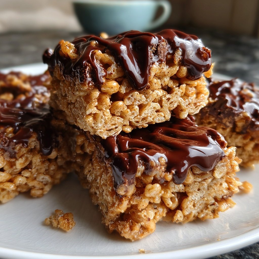 Chocolate Peanut Butter Rice Crispy Treats