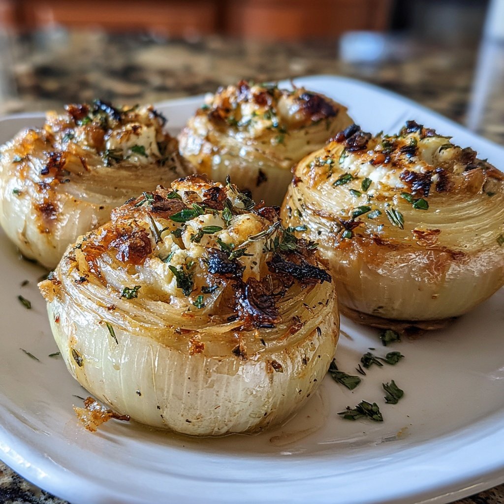 Greek Stuffed Onions