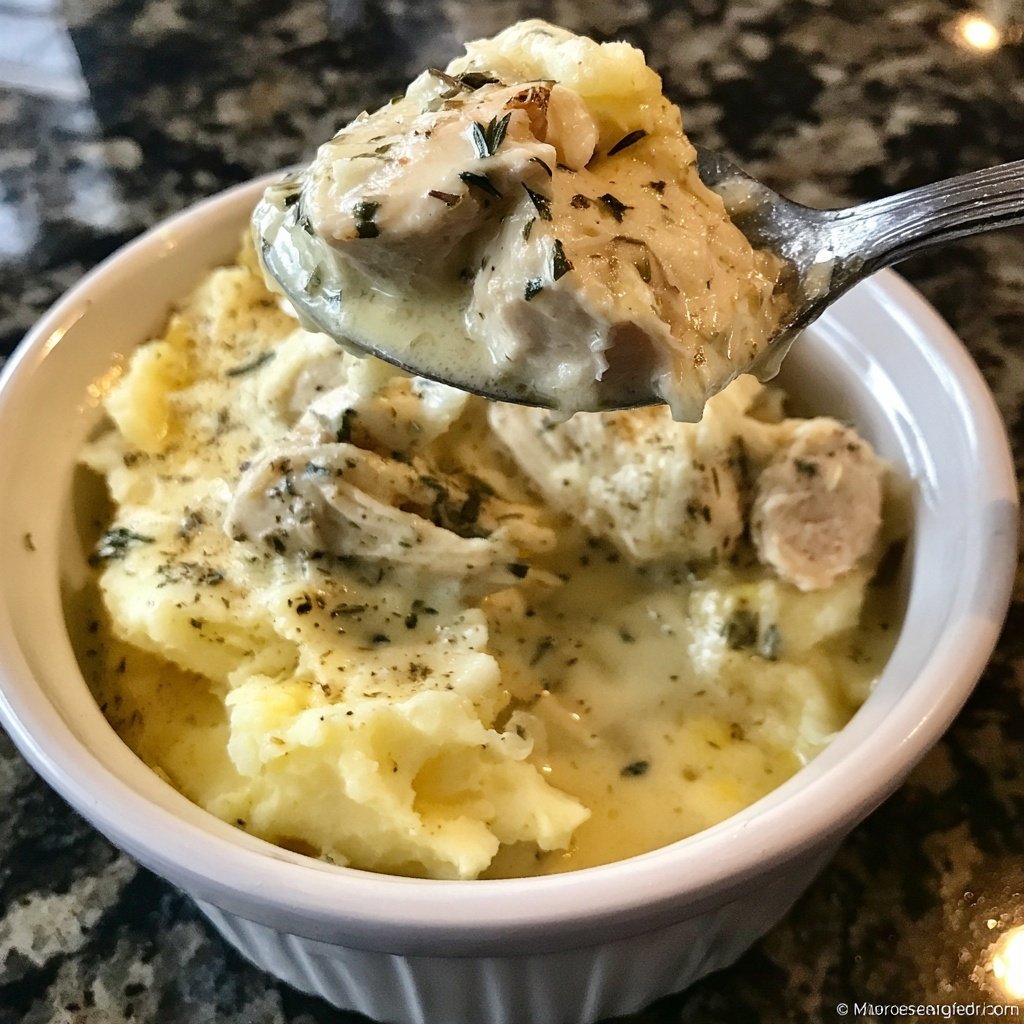 Comfort Food Creamy Chicken and Mashed Potatoes
