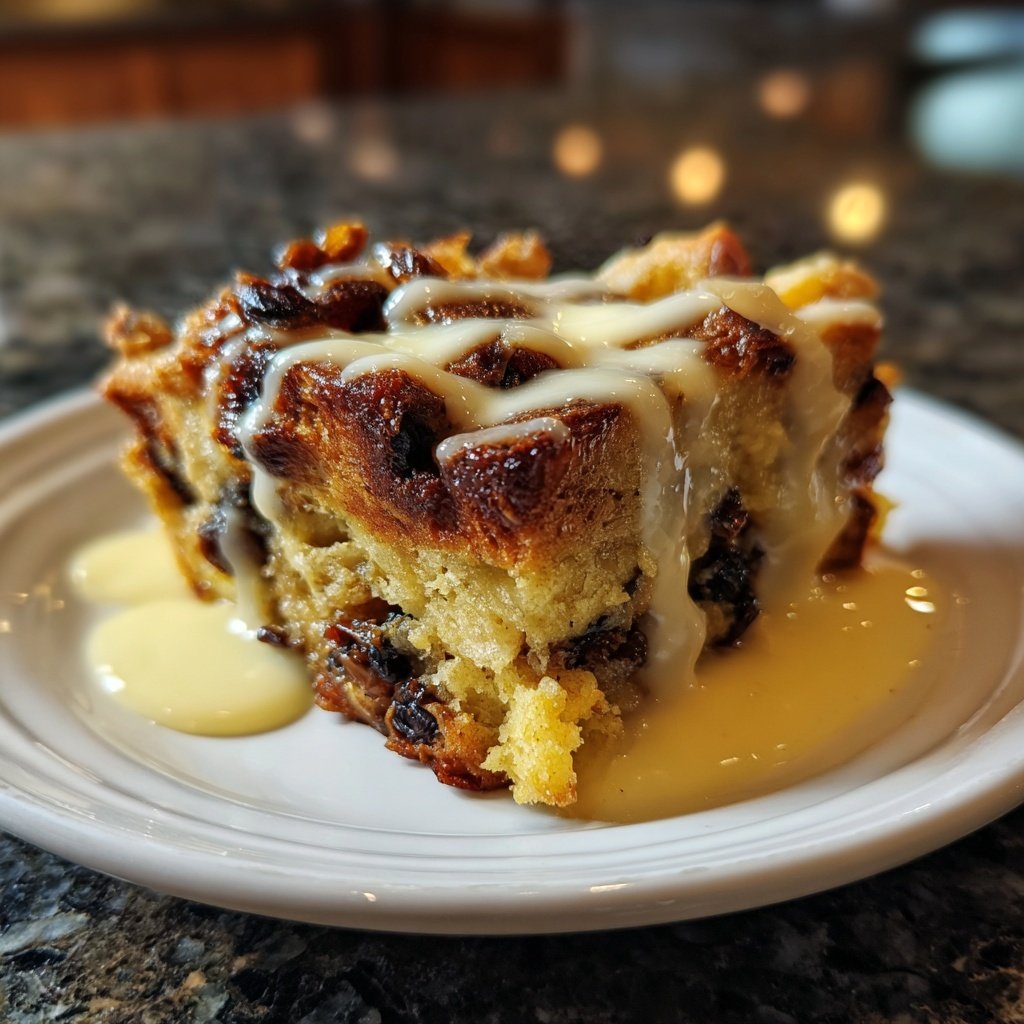 Bread Pudding with Vanilla Sauce Recipe
