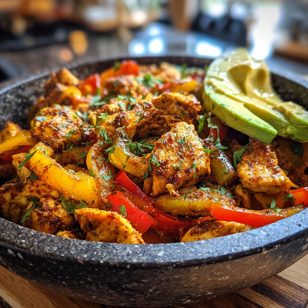 Healthy Chicken Fajita Bowl